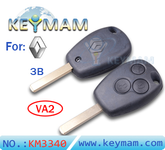 Renault 3 button remote key shell 